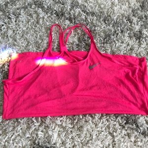 Neon pink Nike Tank